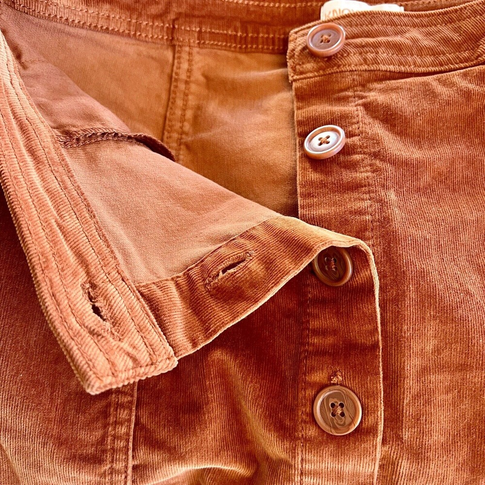 Knox Rose Corduroy Button-Front Mini Skirt Women's Size 4 Bronze Wave 90’s Y2k - Picture 11 of 11